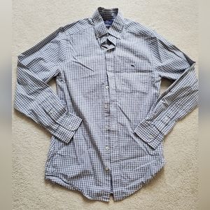 Vineyard Vines Men's Gray Gingham Slim Fit Tucker Shirt szXS